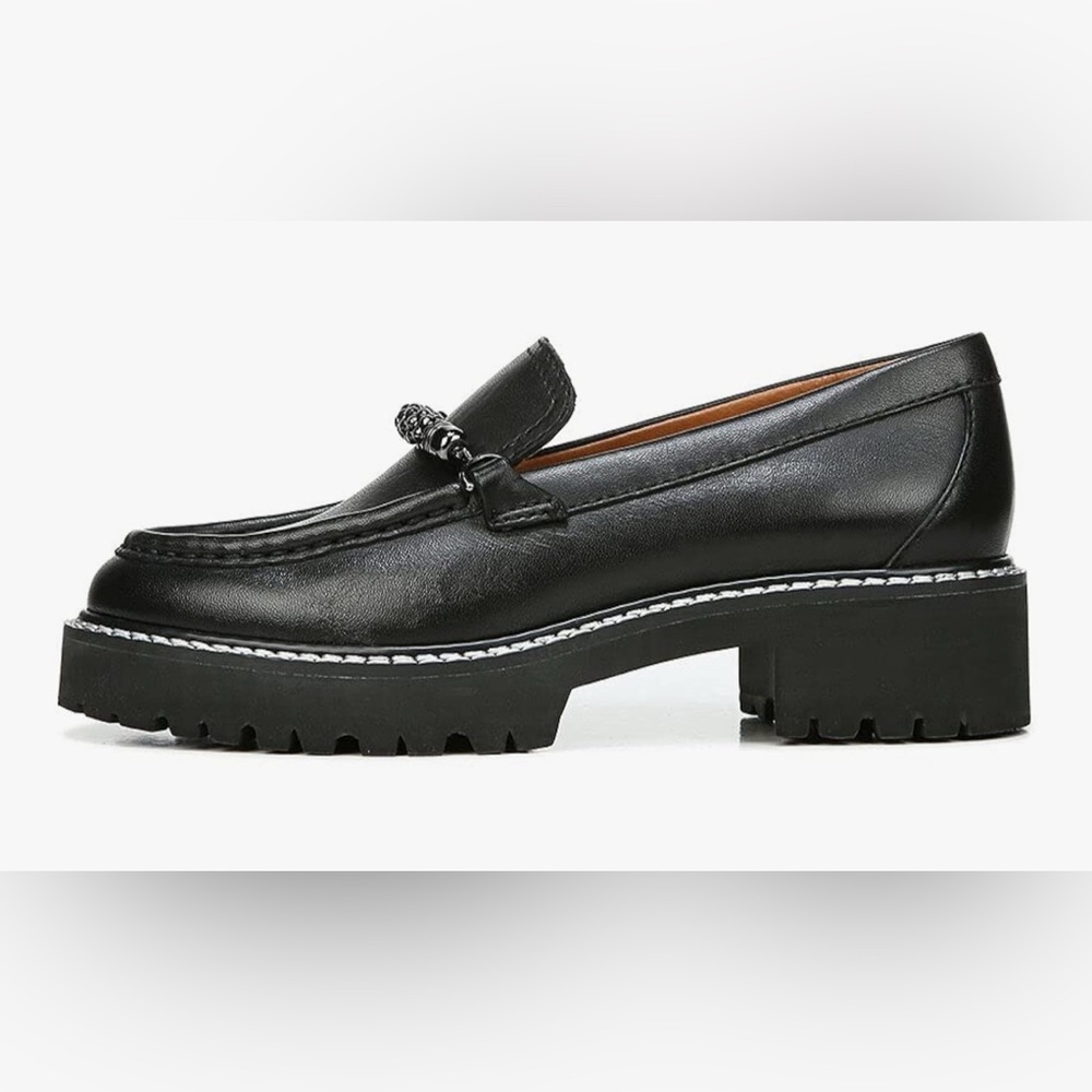 Sarto Black Leather Loafers - Picture 2 of 11